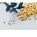 Premium S925 sterling silver bullet earring backs in polished gold and silver finishes - Earring Back Only (Model B) / Gold