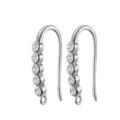 Crochets d'oreilles en argent S925 avec cinq zircons cubiques clairs pour bijoux DIY - Style 9 (J Style 9) / Pack de 1 paire / Or rose