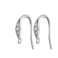 Style 5 : Crochets d'oreilles en argent S925 avec zircon pour création de bijoux DIY - Style 5 (E Style 5) / Pack de 1 paire / Or rose