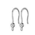 Crochets d'oreilles en argent S925 plaqué avec zircon brillant pour bijoux artisanaux - Style 7 (G款式7)