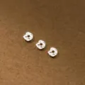 Handmade S925 sterling silver irregular hammered spacer beads for DIY jewelry, Style C - Style C (B0001)