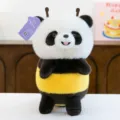 Adorable bee panda plush toy with soft faux fur creative birthday gift for children - 45cm / Yellow and Black (Bee Style)