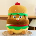 Creative cute detachable chicken burger plush toy with soft fabric and unique design - Yellow / 60CM