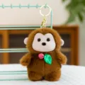 Cute sloth plush keychain cartoon animal bag charm fluffy pendant toy gift for kids girls - Monkey
