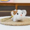 Cute tricolor plush cat head keychain pendant for backpack - Prone Cat / 14cm / Three Colors