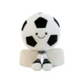 Cute football plush toy with legs and smiley face, soft decorative sports pillow doll - Soccer Style / 36cm