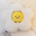 Soft flower shaped honeybee plush pillow, cozy white decorative bed cushion for girls room - Bee And Flower / White / 50cm