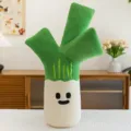 Cute green onion plush toy with a smiley face pillow for home interior decoration - Green Onion / 68*19*25cm