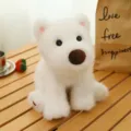 Cute white fluffy dog plush toy for kids birthday gift and comforting companion pillow - Westie / 18cm