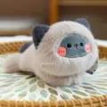 Adorable cartoon Siamese cat plush fridge magnet ornament with soft faux fur texture - 14cm / Siamese Cat
