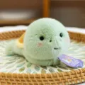 Adorably soft green cartoon turtle plush magnet ornament for car and refrigerator decor - 14cm / Turtle