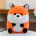 Süßes kugelformiges Fuchs Plüschtier in Orange mit weicher Textur für Waldtier Geschenke - Fuchs