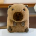 Adorabile peluche di capibara marrone, morbida bambola animale sferica per regali - Capibara