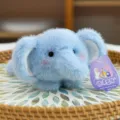 Adorable light blue elephant magnetic plush toy for cute car dashboard or fridge decor - 14cm / Elephant