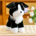 Lifelike black and white border collie puppy plush toy for children gift nursery decor - Border Collie / 25cm