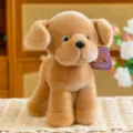 Soft brown plush puppy toy with fluffy ears and simulation design - Golden Retriever / 25cm