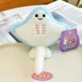 Cute blue and white plush stingray fridge magnet toy for home decoration gift - Devil Ray