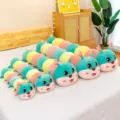 Cuscini di peluche a forma di bruco colorato in varie dimensioni per la cameretta. - 150cm / Verde