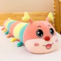 Morbido cuscino a forma di bruco colorato in peluche per decorazione camera bambini - 150cm / Rosa