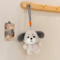 Simpatico portachiavi in peluche cucciolo triste con corda arancione per borsa - modello base / 15cm / Grigio