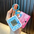 Mini consola de juegos electrónica azul para mascotas con pantalla de píxeles y botones - Azul