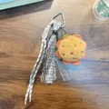 Adorable plush burger keychain pendant featuring lace and rope tassels for bag decor - Burger Style / Brown Hamburger