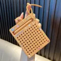 Cute cartoon Capybara themed magnetic steel ball drawing board keychain in orange color - 3D Character Style / Coffee Capybara Style