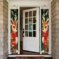 Weihnachts-Banner für die Veranda mit Rentier-Design für festliche Haustür-Deko - Stil SDL-004 / 30x150cm