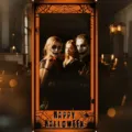 Sfondo per cabina fotografica di Halloween con decorazioni horror di fantasmi e zombie - 180x90cm (SYX-004)