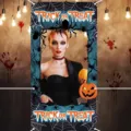 Sfondo fotografico Halloween Trick or Treat in tessuto per l'atmosfera della festa - 180x90cm (SYX-007)