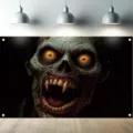 Gruseliger Zombie Halloween Hintergrund für Horror-Themenparty und Geisterhaus - SBJ-005