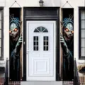 Τρομακτικά πανό Halloween για βεράντα με τέρας με λαμπερά μάτια για εξωτερική διακόσμηση - Δαίμονας Τρόμου (SDL-002) / 30x150cm