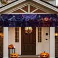 Halloween yard banner featuring spooky characters for porch and party decoration. - Halloween Characters Pattern (SHF-002) / 30x120cm