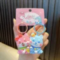 Niedliches Shiba Inu Paar Schlüsselanhänger Set in Pink und Blau für Taschen und Schlüssel - Puppy magnetic buckle