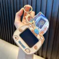 Cute kitten-shaped mini magnetic doodle board keychain with stylus pen for bags - Cat Style / Coffee Cat