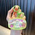 Cute capybara electronic game console keychain portable stress relief toy backpack pendant gift - Green