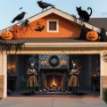 Halloween garage door banner cover spooky holiday outdoor party decoration background backdrop. - Scary Clown Style (CK-001) / 150x100cm
