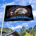 Patriotic American Eagle 250 Years 1776-2026 anniversary outdoor decorative banner flag - 150x90cm / Q-004 (Single-Sided)