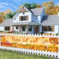 Fall harvest garden banner with pumpkin and autumn leaf patterns - Autumn Pumpkin Truck Style (SHF-004) / 30x120cm