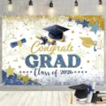 Abschluss Hintergrund Banner Klasse 2026 Glückwunsch Grad Party Fotografie Hintergrund Dekoration. - Glückwunsch-Abschlussklasse 2026 Stil (SBJ-003) / 95x75cm