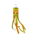 Festive Halloween zombie windsock flag hanging decoration with green and orange flowing ribbons - Zombie (FT-003) / 10x100cm