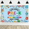 Abschluss Hintergrundbanner für Kindergarten und Schule Party Klassenzimmer Dekoration - 95x75cm