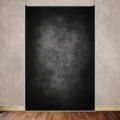 Professional textured black polyester photography backdrop for studio portrait and video shooting - Dark Grey Gradient Matte Style (SBJ-007) / 95x75cm / Black