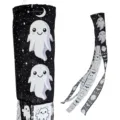 Festive Halloween ghost windsock featuring cute ghosts and stars for outdoor decor - Ghost (FT-013) / 10x100cm