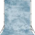 Large blue tie-dye photography backdrop with support stand for studio portrait video - SBJ-006 / 95x75cm / Tie-dye Blue