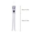White Halloween ghost windsock flag for outdoor party decor with 100cm total length - Fanged Ghost (FT-017) / 10x100cm / White