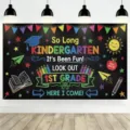 Fotografie achtergrond afstuderen school voor kleuterschool en eerste klas feestje - SBJ-010 Stijl / 95x75cm
