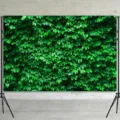 Professional green ivy leaves photography backdrop wall with adjustable tripod stands - Green Ivy (SBJ-010) / 95x75cm