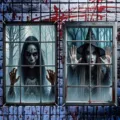 Halloween gruselige Fensterbilder mit Skelett und Hexe für Gruselparty Deko - Skelett und Hexe (C-005) / 120x80cm