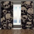 Dark gothic skull pattern Halloween decorative curtains for party atmosphere decoration - CL-011 (Rock Skull)